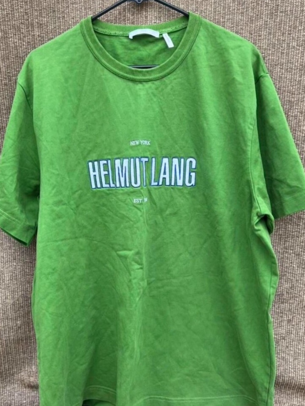 Helmut Lang Men’s Shirt Sz XXL Distressed Green Streetwear New York Designer